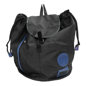 Versace Perfumes Drawstring Rucksack X-Large Backpack Size 15”x16” Black & Blue